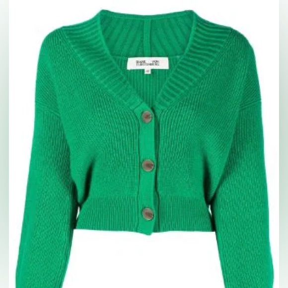 Diane Von Furstenberg Sweaters - Diane von Furstenberg Madora Cardigan in grass green